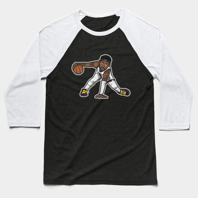 Kyrie Irving Cartoon Style Baseball T-Shirt by ray1007